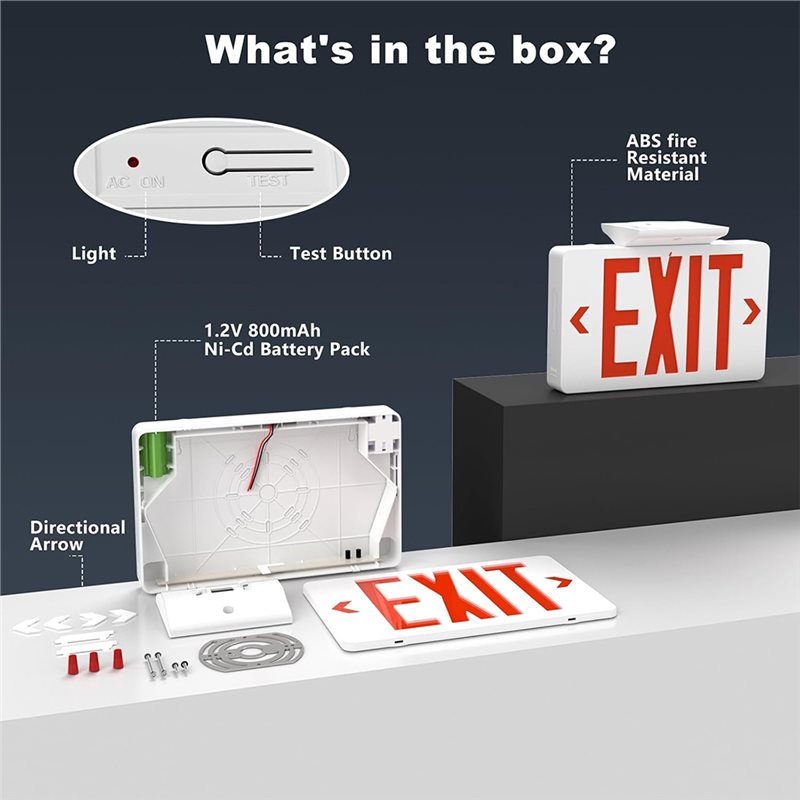 【A10R】Rood Nooduitgangbord Met - Emergency Exit Sign recensie en prijs